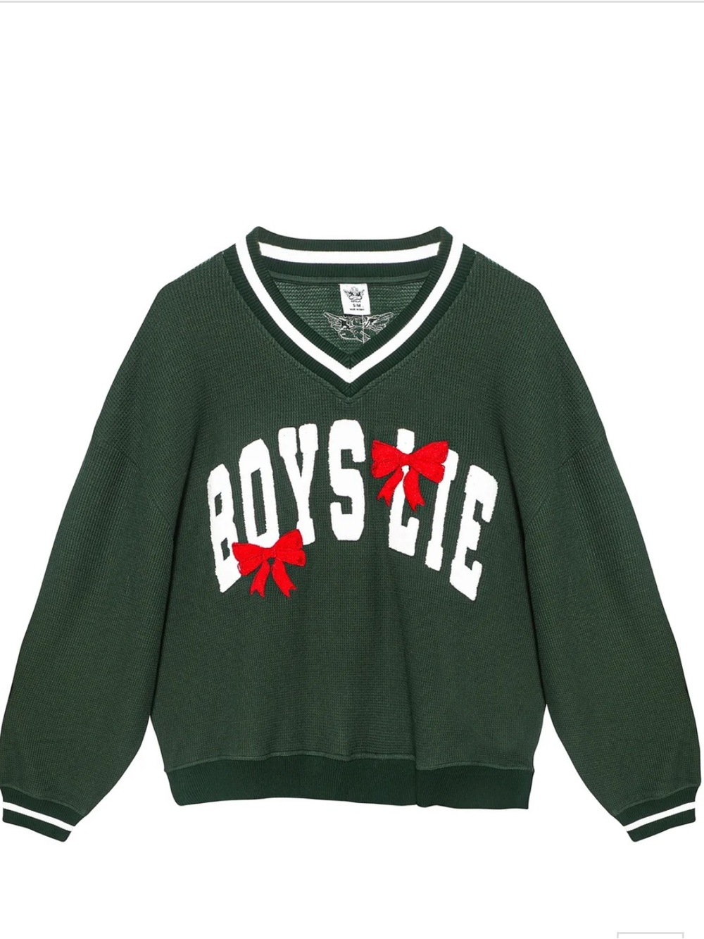 Boys Lie "Wrap Me in a Bow Hayley V-Neck" sweater S/M